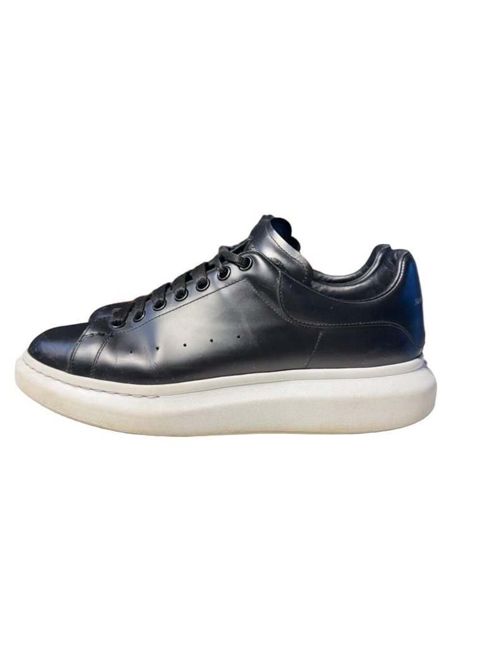 ALEXANDER MCQUEEN OVERSIZED LEATHER SNEAKER BLACK 45D